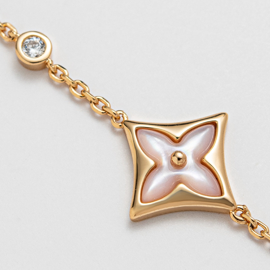 [Regal Gem]STAR 1 DIAMOND PINK GOLD BRACELET