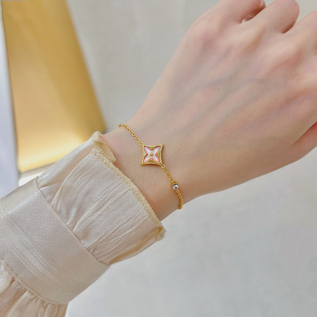 [Regal Gem]STAR 1 DIAMOND PINK GOLD BRACELET