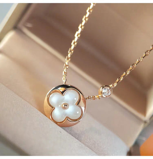 [Regal Gem]SUN MOP GOLD 1 DIAMOND NECKLACE