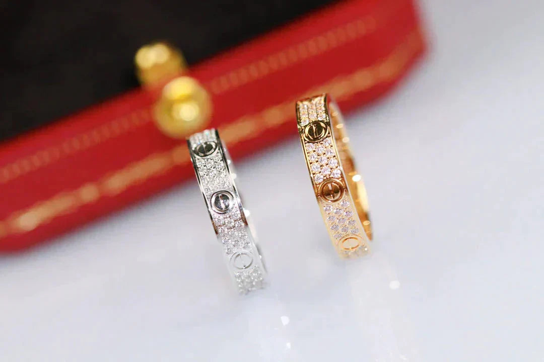 [Regal Gem]LOVE RING 3.6MM DIAMOND PAVED
