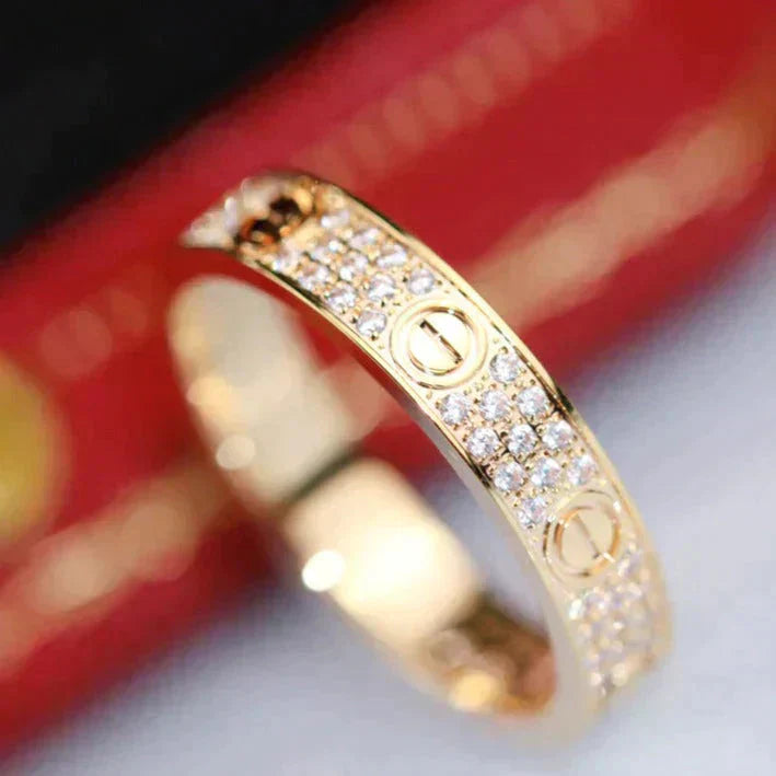 [Regal Gem]LOVE RING 3.6MM DIAMOND PAVED
