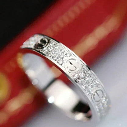[Regal Gem]LOVE RING 3.6MM DIAMOND PAVED