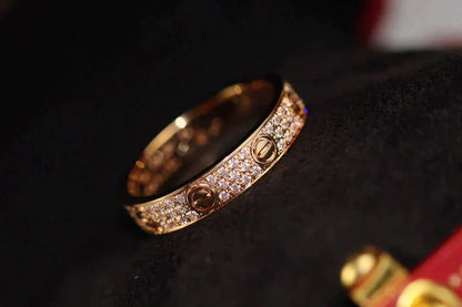 [Regal Gem]LOVE RING 3.6MM DIAMOND PAVED