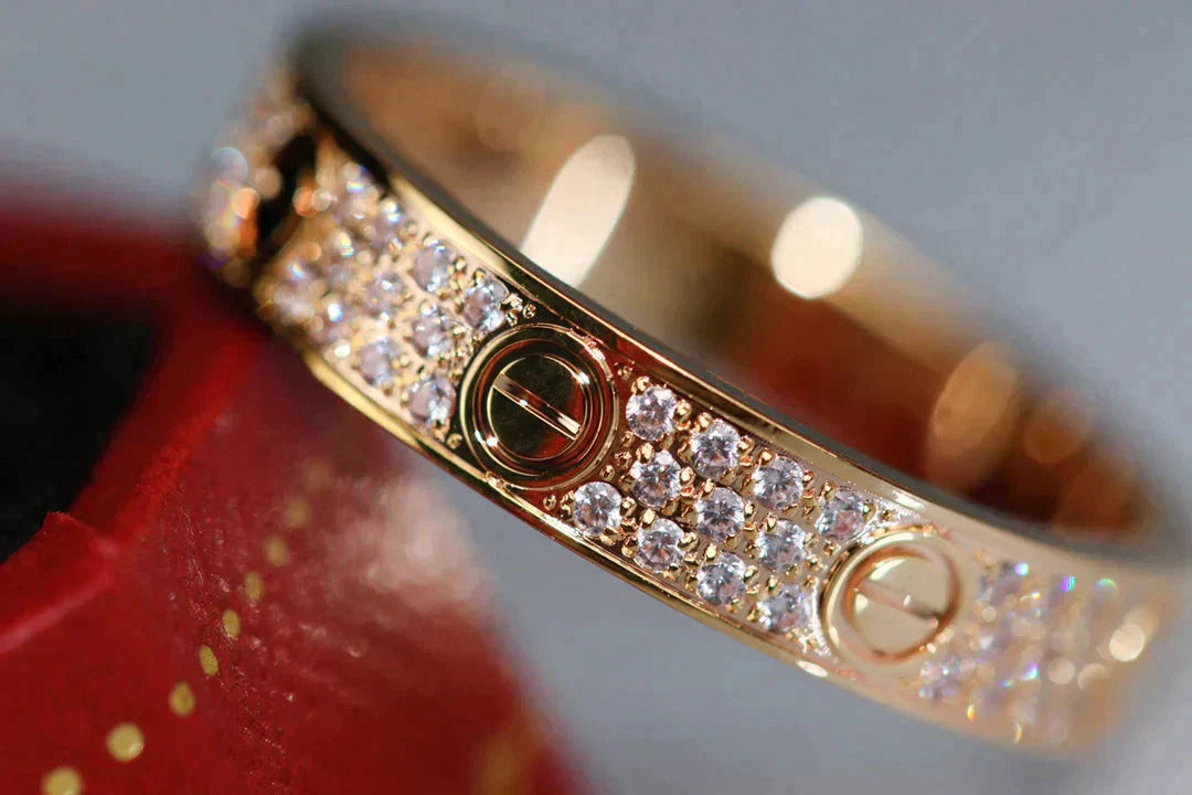 [Regal Gem]LOVE RING 3.6MM DIAMOND PAVED