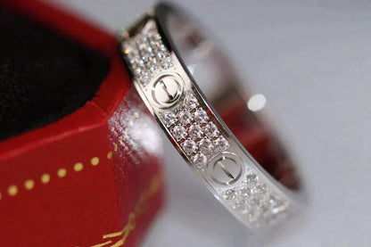 [Regal Gem]LOVE RING 3.6MM DIAMOND PAVED