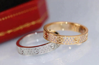 [Regal Gem]LOVE RING 3.6MM DIAMOND PAVED