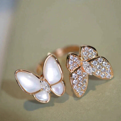[Regal Gem]TWIN BUTTERFLY DIAMOND MOP RING