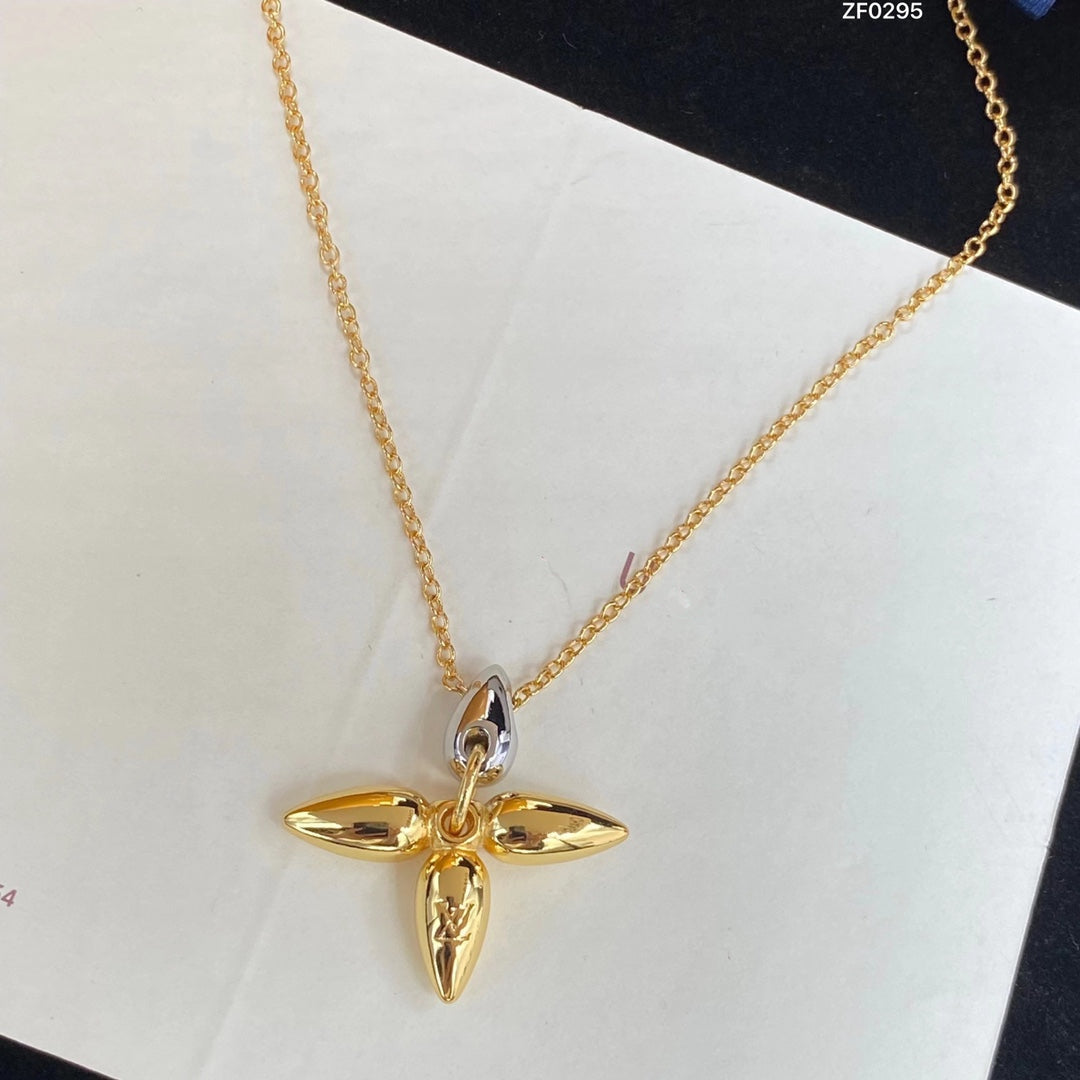 [Regal Gem]LOUISETTE PEDANT GOLD NECKLACE