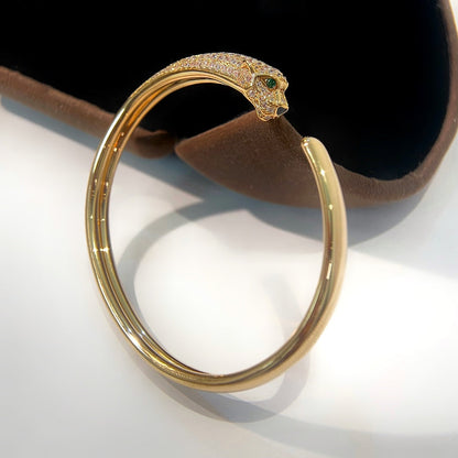 [Regal Gem]PANTHERE GOLD DIAMOND OPEN BRACELET