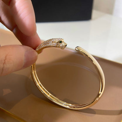 [Regal Gem]PANTHERE GOLD DIAMOND OPEN BRACELET