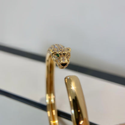 [Regal Gem]PANTHERE GOLD DIAMOND OPEN BRACELET