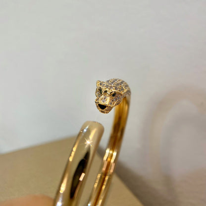 [Regal Gem]PANTHERE GOLD DIAMOND OPEN BRACELET
