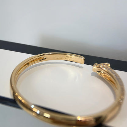 [Regal Gem]PANTHERE GOLD DIAMOND OPEN BRACELET