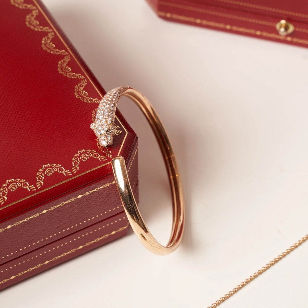 [Regal Gem]PANTHERE Regal Gem GOLD DIAMOND OPEN BRACELET