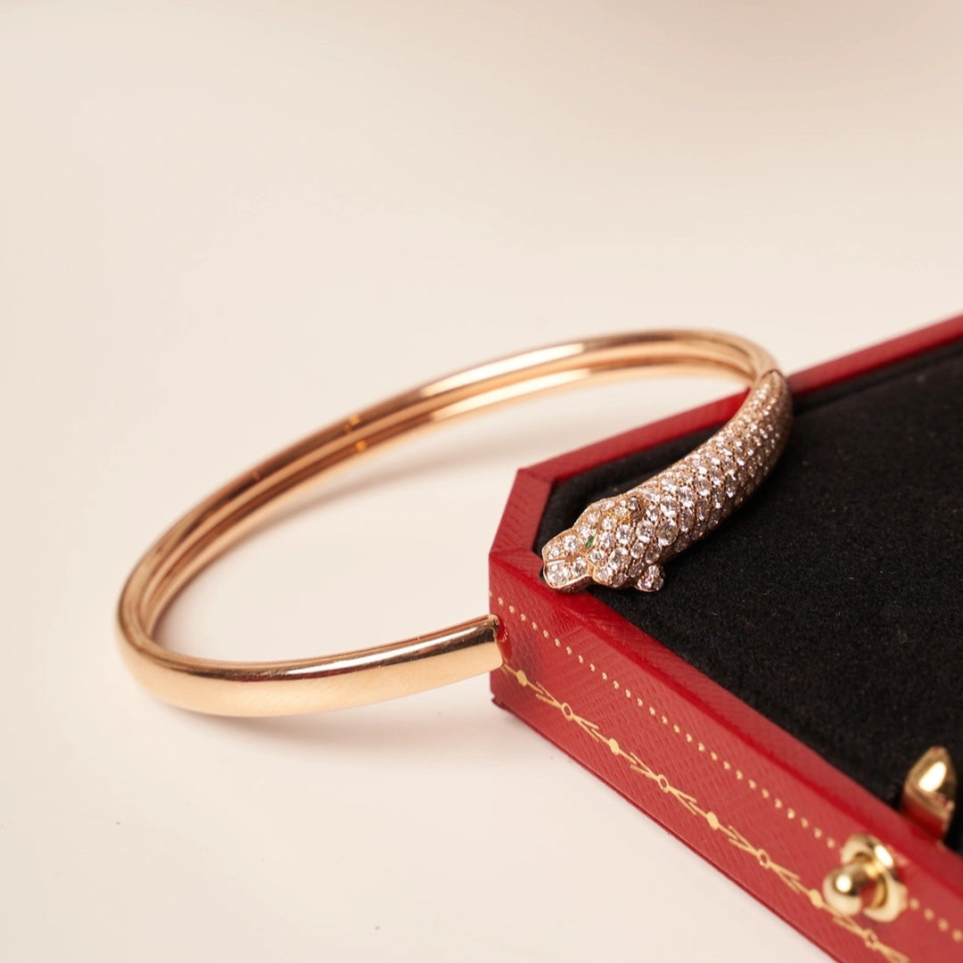 [Regal Gem]PANTHERE Regal Gem GOLD DIAMOND OPEN BRACELET