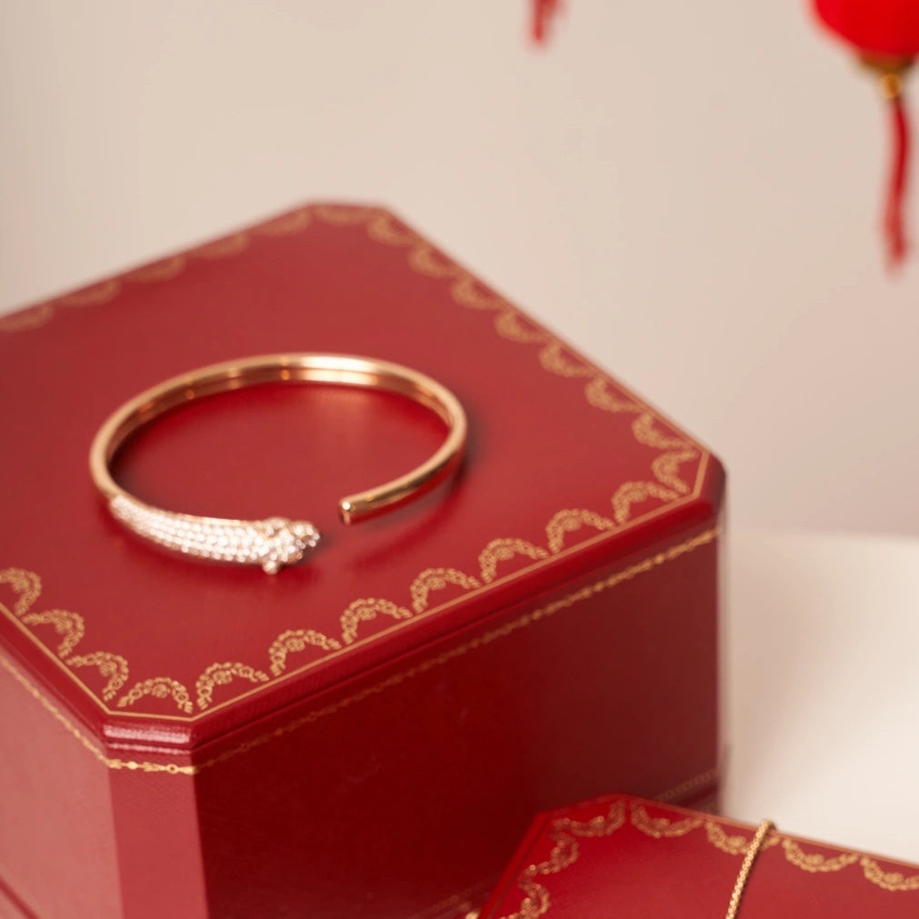 [Regal Gem]PANTHERE Regal Gem GOLD DIAMOND OPEN BRACELET