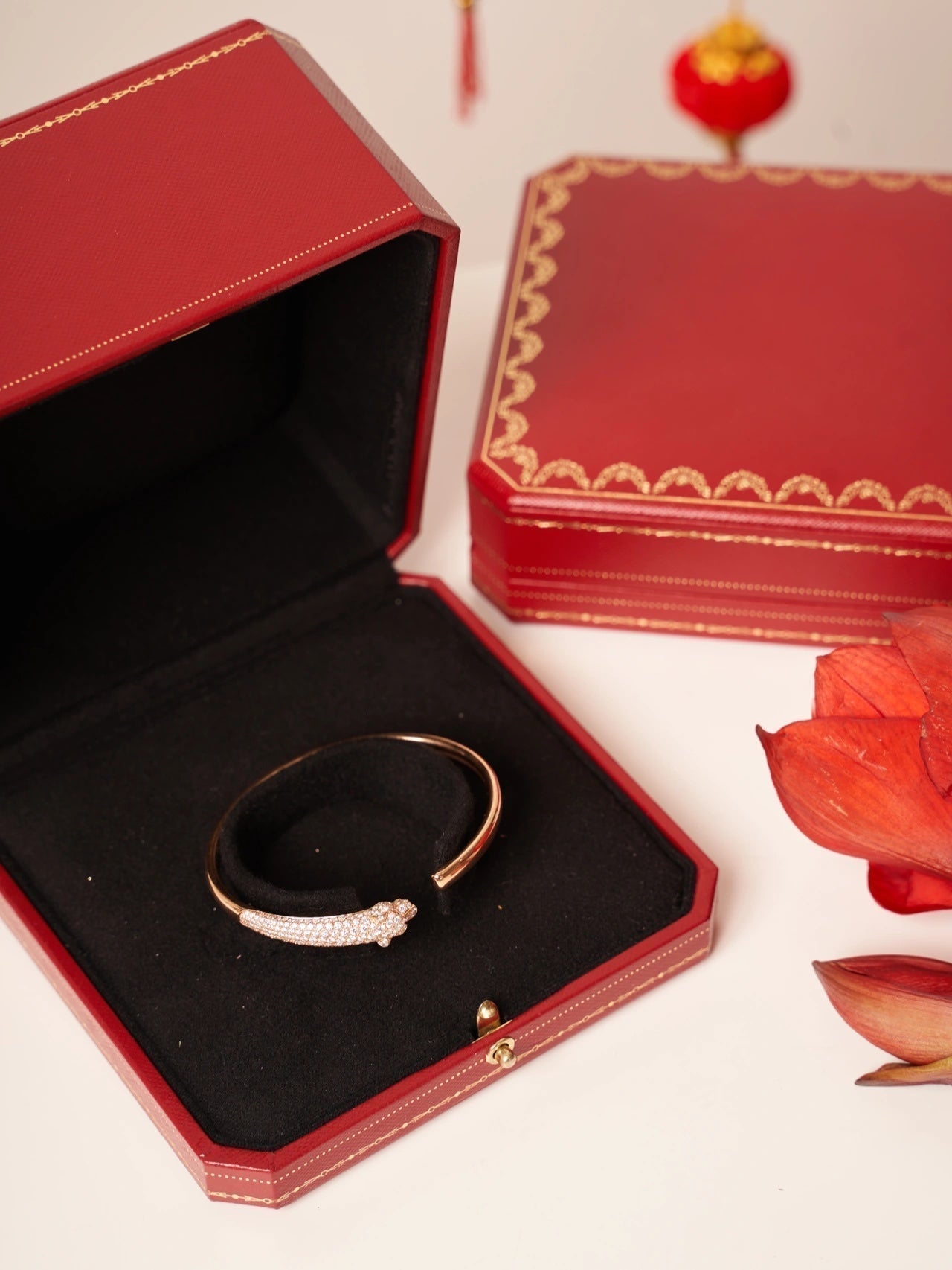 [Regal Gem]PANTHERE Regal Gem GOLD DIAMOND OPEN BRACELET