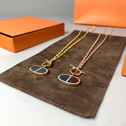 [Regal Gem]CHAINE VERSO BLACK CERAMIC NECKLACE