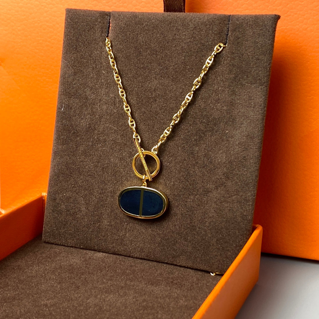 [Regal Gem]CHAINE VERSO BLACK CERAMIC NECKLACE