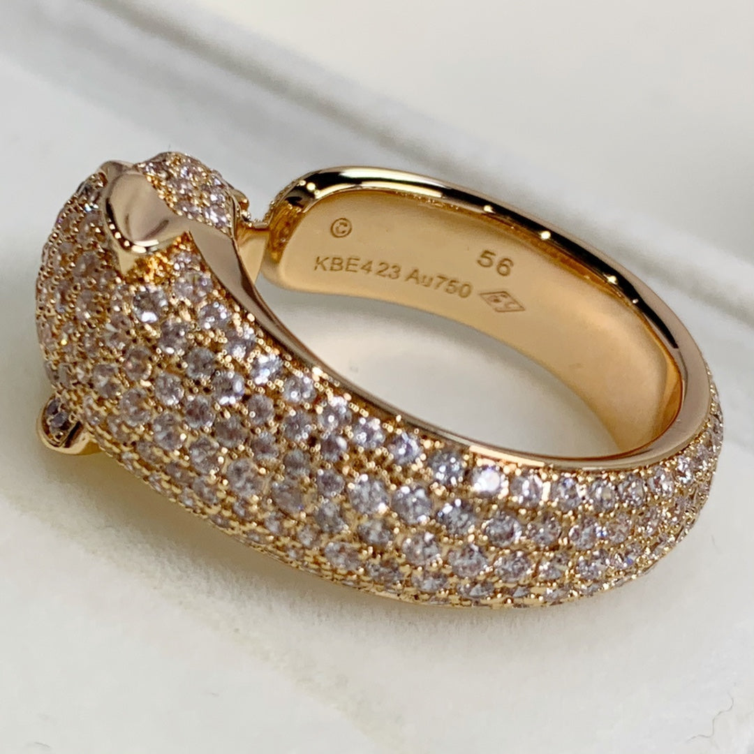 [Regal Gem]PANTHERE PINK GOLD DIAMOND RING