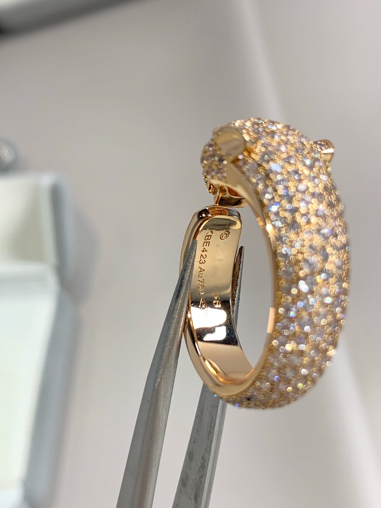 [Regal Gem]PANTHERE PINK GOLD DIAMOND RING