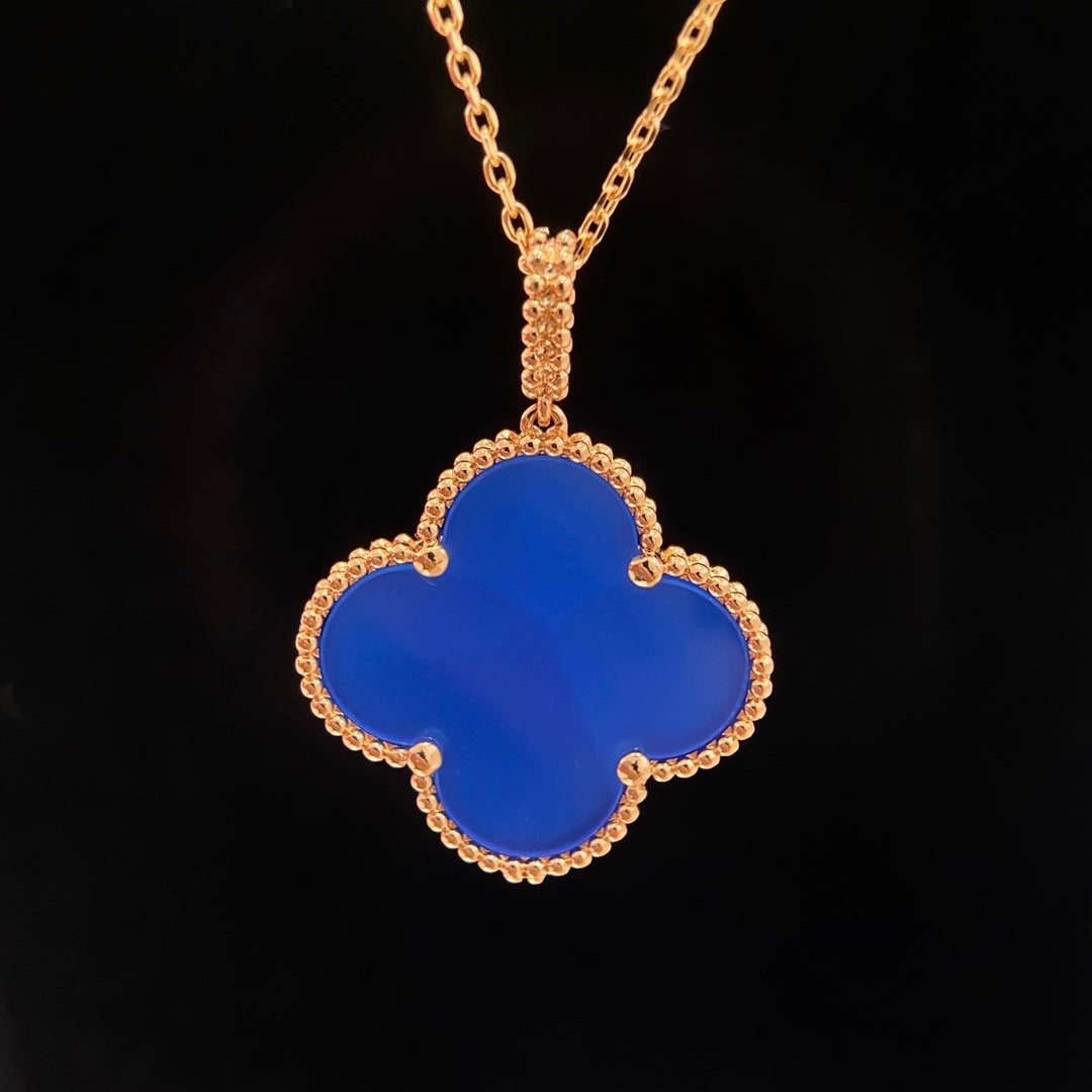 [Regal Gem]CLOVER 25MM NECKLACE TURQUOISE Regal Gem GOLD