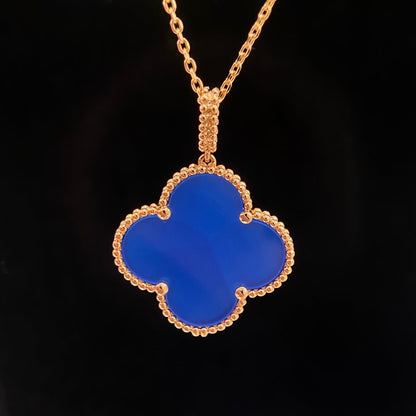 [Regal Gem]CLOVER 25MM NECKLACE TURQUOISE Regal Gem GOLD