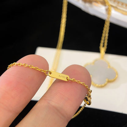 [Regal Gem]CLOVER 25MM MOP LARGE PENDANT NECKLACE
