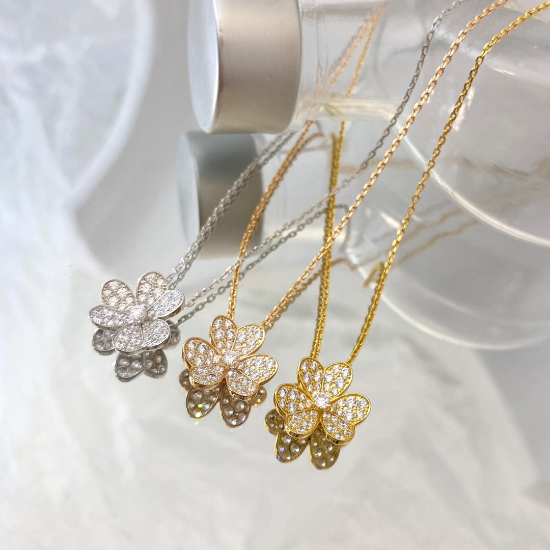 [Regal Gem]FLOWER DIAMOND NECKLACE