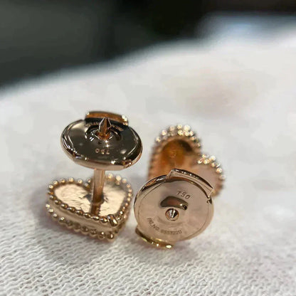 [Regal Gem]HEART CARNELIAN STUD EARRINGS