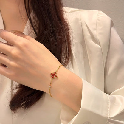 [Regal Gem]COLOR STAR CARNELIAN PINK GOLD DIAMOND BRACELET