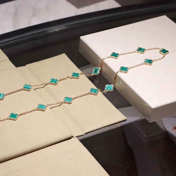 [Regal Gem]CLOVER 20 MOTIFS MALACHITE GOLD