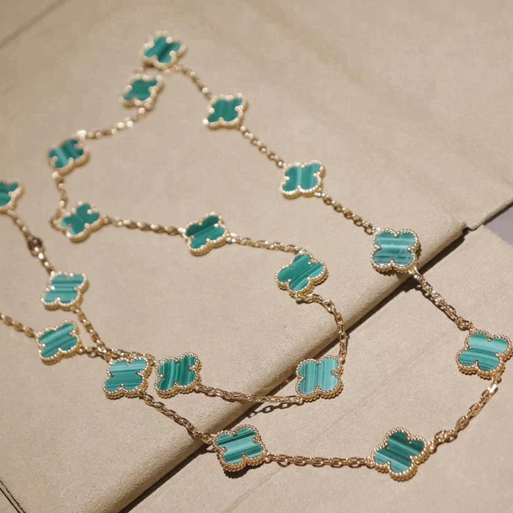 [Regal Gem]CLOVER 20 MOTIFS MALACHITE GOLD
