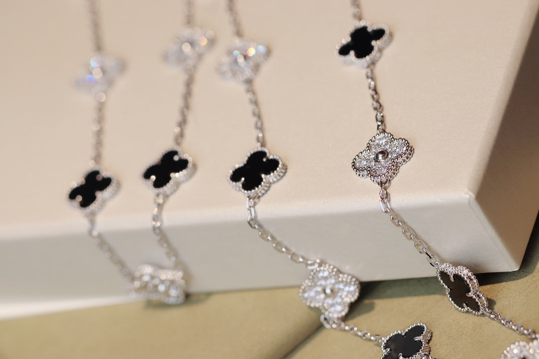 [Regal Gem]CLOVER 20 MOTIFS ONYX DIAMOND SILVER