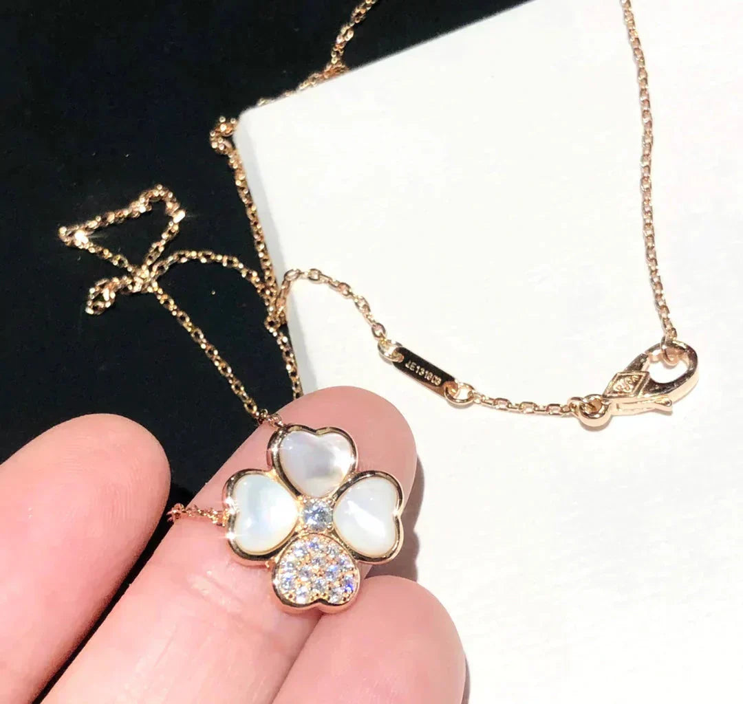 [Regal Gem]CLOVER MOP DIAMOND Regal Gem GOLD NECKLACE