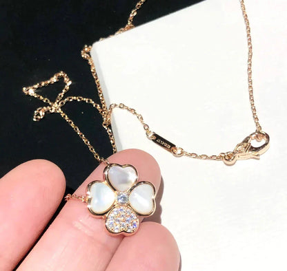 [Regal Gem]CLOVER MOP DIAMOND Regal Gem GOLD NECKLACE