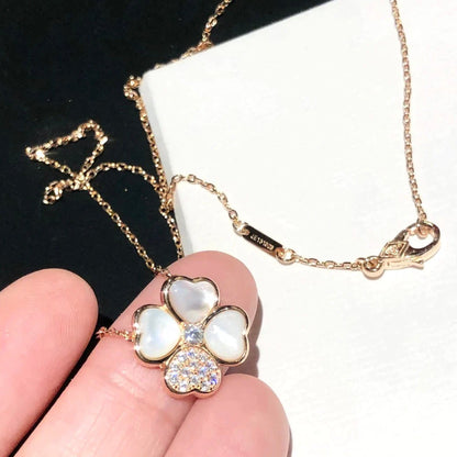 [Regal Gem]CLOVER MOP DIAMOND Regal Gem GOLD NECKLACE