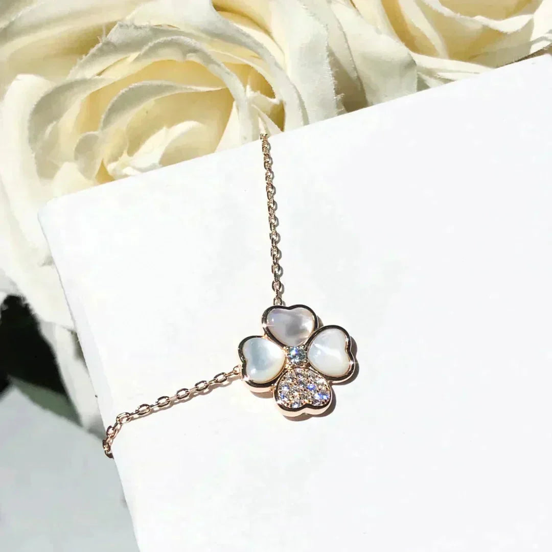[Regal Gem]CLOVER MOP DIAMOND Regal Gem GOLD NECKLACE