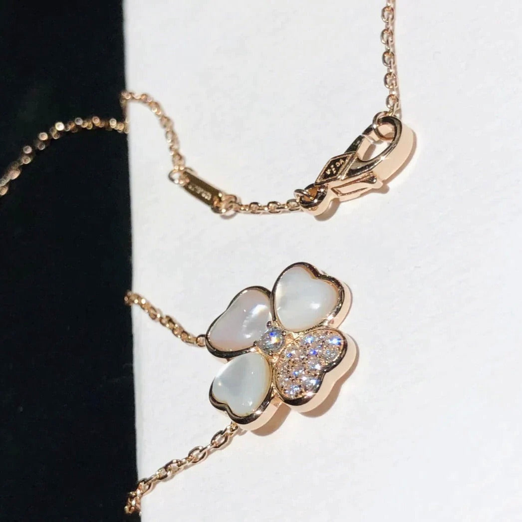 [Regal Gem]CLOVER MOP DIAMOND Regal Gem GOLD NECKLACE