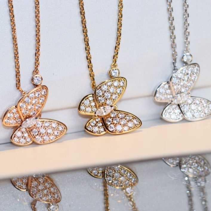 [Regal Gem]BUTTERFLY DIAMOND NECKLACE