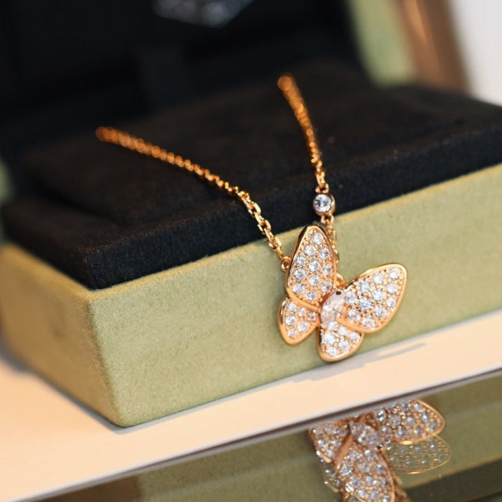 [Regal Gem]BUTTERFLY DIAMOND NECKLACE