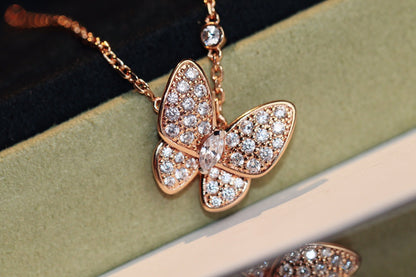 [Regal Gem]BUTTERFLY DIAMOND NECKLACE