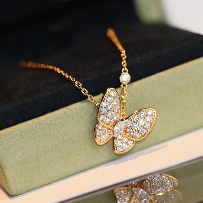 [Regal Gem]BUTTERFLY DIAMOND NECKLACE