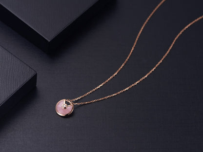 [Regal Gem]AMULETTE Regal Gem GOLD PINK MOP NECKLACE