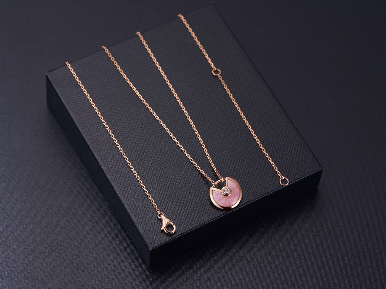 [Regal Gem]AMULETTE Regal Gem GOLD PINK MOP NECKLACE