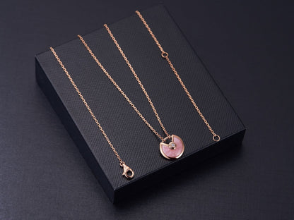 [Regal Gem]AMULETTE Regal Gem GOLD PINK MOP NECKLACE