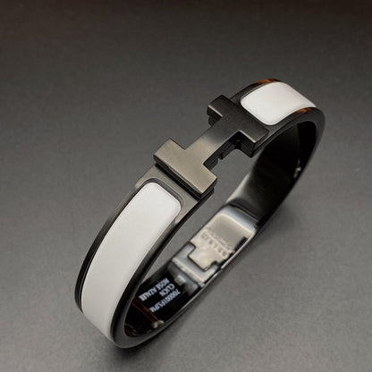 [Regal Gem]H BRACELET 12MM BLACK WHITE CERAMIC