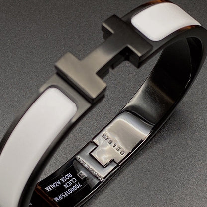 [Regal Gem]H BRACELET 12MM BLACK WHITE CERAMIC