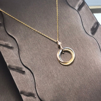 [Regal Gem]TRINITY SILVER GOLD PINK GOLD NECKLACE