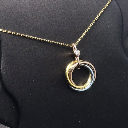 [Regal Gem]TRINITY SILVER GOLD PINK GOLD NECKLACE
